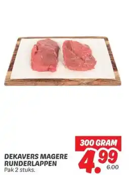 Dekamarkt DEKAVERS MAGERE RUNDERLAPPEN aanbieding