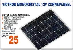 Correct Victron monokristal 12v zonnepaneel aanbieding