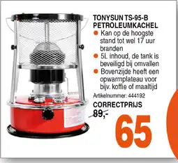 Correct Tonysun ts-95-b petroleumkachel aanbieding