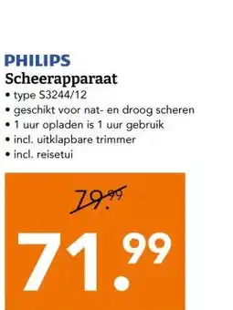 Blokker PHILIPS Scheerapparaat aanbieding