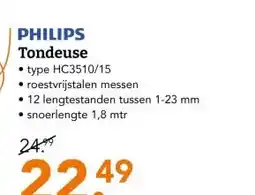 Blokker PHILIPS Tondeuse aanbieding