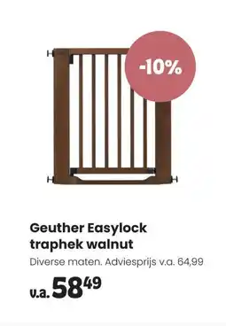 Babypark Geuther Easylock traphek walnut aanbieding