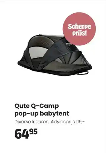 Babypark Qute Q-Camp pop-up babytent aanbieding