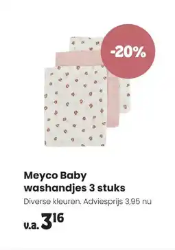 Babypark Meyco Baby stripes 2 st. monddoekjes aanbieding