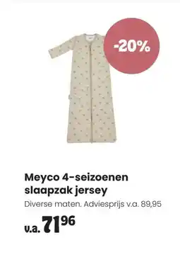 Babypark Meyco slaapzak Interlock Jersey flowers aanbieding