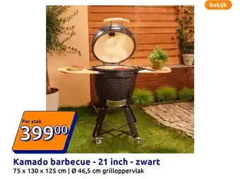 Action Kamado barbecue - 21 inch - zwart aanbieding
