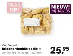 HANOS Carl Siegert Brioche vlechtbroodje aanbieding