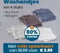 Boon`s Markt Washandjes aanbieding