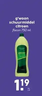 Boon`s Markt g'woon schuurmiddel citroen aanbieding