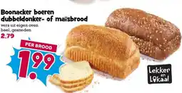 Boon`s Markt Boonacker boeren dubbeldonker- of maïsbrood aanbieding