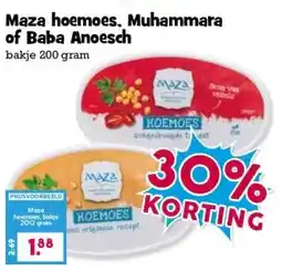 Boon`s Markt Maza hoemoes, Muhammara of Baba Anoesch aanbieding