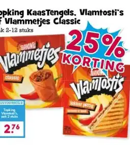 Boon`s Markt Topking KaasTengels. Vlamtosti's of Vlammetjes Classic aanbieding