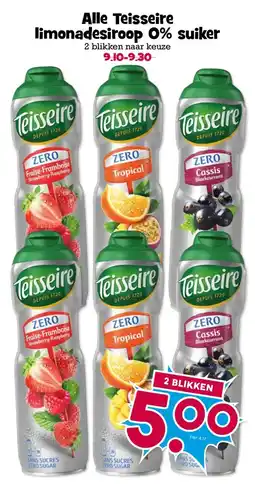 Boon`s Markt Alle Teisseire limonadesiroop 0% suiker aanbieding