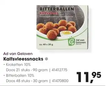 HANOS Ad van Geloven Kalfsvleessnacks aanbieding
