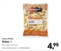 HANOS Farm Frites Frites Scoops Skin-On aanbieding