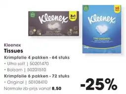 HANOS Kleenex Tissues aanbieding