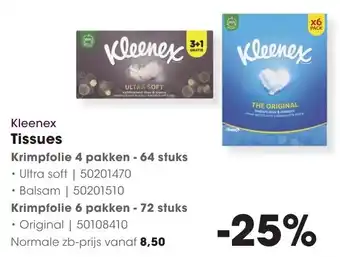 HANOS Kleenex Tissues aanbieding