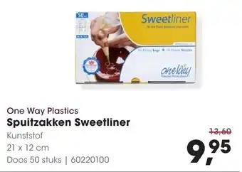 HANOS One Way Plastics Spuitzakken Sweetliner aanbieding
