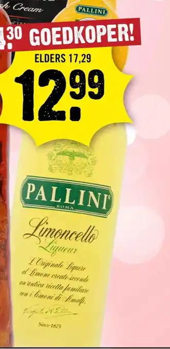 Dirck 3 Pallini Limoncello 50 cl aanbieding