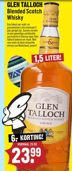 Dirck 3 Glen Talloch Whisky 150 cl aanbieding