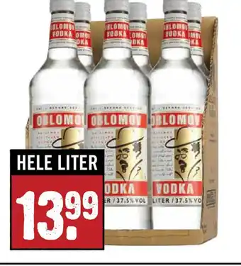 Dirck 3 Oblomov Vodka HELE LITER aanbieding