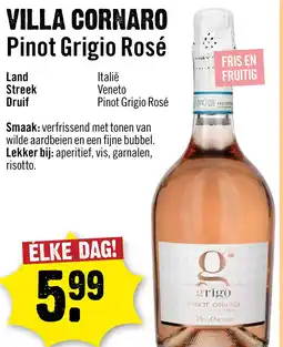 Dirck 3 Villa Cornaro Spumante Pinot Grigio Rose 75 cl aanbieding