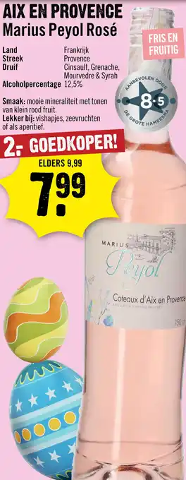 Dirck 3 Marius Peyol Coteaux d'Aix en Provence Rosé 75 cl aanbieding