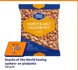 Action Snacks of the World honing cashew- en pindamix aanbieding