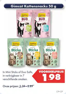 Huisdier Voordeelshop Gimcat Kattensnacks 50 g aanbieding