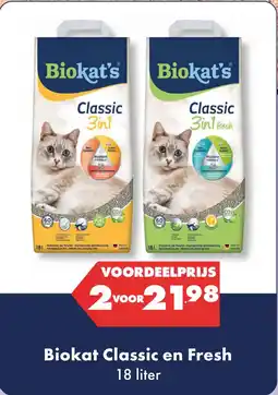 Huisdier Voordeelshop Biokat Classic en Fresh 18 liter aanbieding