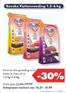 Huisdier Voordeelshop Renske Kattenvoeding 1.5-6 kg aanbieding