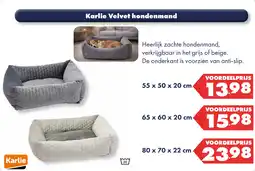 Huisdier Voordeelshop Karlie Velvet hondenmand aanbieding