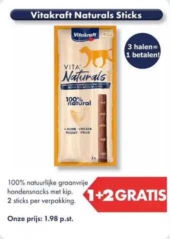 Huisdier Voordeelshop Vitakraft Naturals Sticks aanbieding