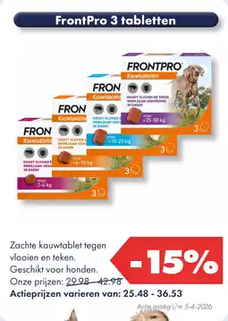 Huisdier Voordeelshop FrontPro 3 tabletten aanbieding