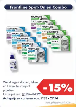 Huisdier Voordeelshop Frontline Spot-On en Combo aanbieding