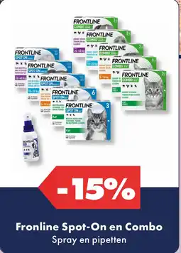 Huisdier Voordeelshop Fronline Spot-On en Combo Spray en pipetten aanbieding