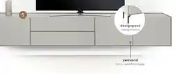Xooon Noon, lowboard 240 cm - 3-deuren + 2-laden - geheel silk grey aanbieding