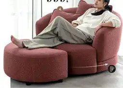 Xooon Cervos, fauteuil draaibaar - rond 130cm incl. 1 kussen 60x60 + 1 kussen 45x45 aanbieding