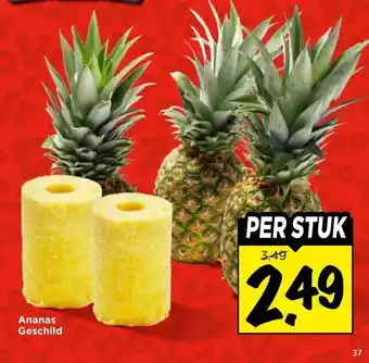Vomar Voordeelmarkt Ananas Geschild aanbieding