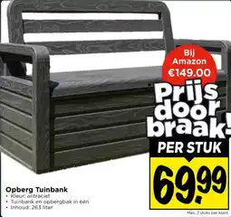 Vomar Voordeelmarkt Opberg Tuinbank aanbieding