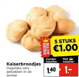 Vomar Voordeelmarkt Kaiserbroodjes aanbieding