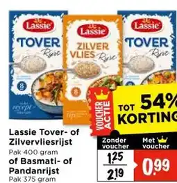 Vomar Voordeelmarkt Lassie Tover- of Zilvervliesrijst aanbieding