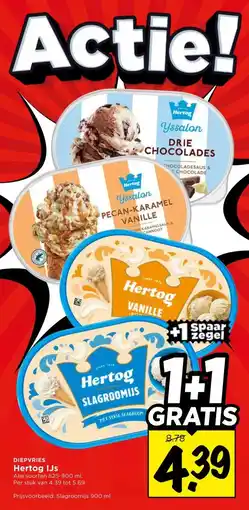 Vomar Voordeelmarkt Hertog IJs aanbieding