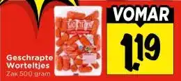 Vomar Voordeelmarkt Geschrapte Worteltjes aanbieding