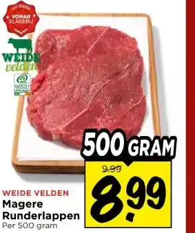 Vomar Voordeelmarkt Magere Runderlappen aanbieding