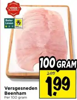 Vomar Voordeelmarkt Versgesneden Beenham aanbieding