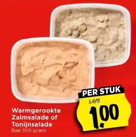 Vomar Voordeelmarkt Warmgerookte Zalmsalade of Tonijnsalade aanbieding