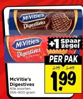 Vomar Voordeelmarkt McVitie's Digestives aanbieding
