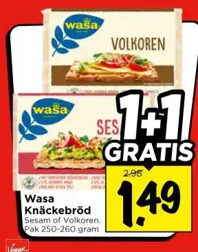 Vomar Voordeelmarkt Wasa Knäckebröd aanbieding