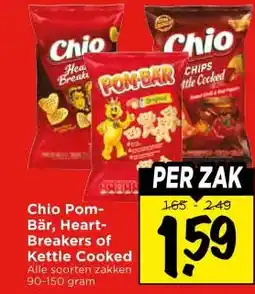 Vomar Voordeelmarkt Chio Pom- Bär, Heart- Breakers of Kettle Cooked Alle soorten zakken aanbieding